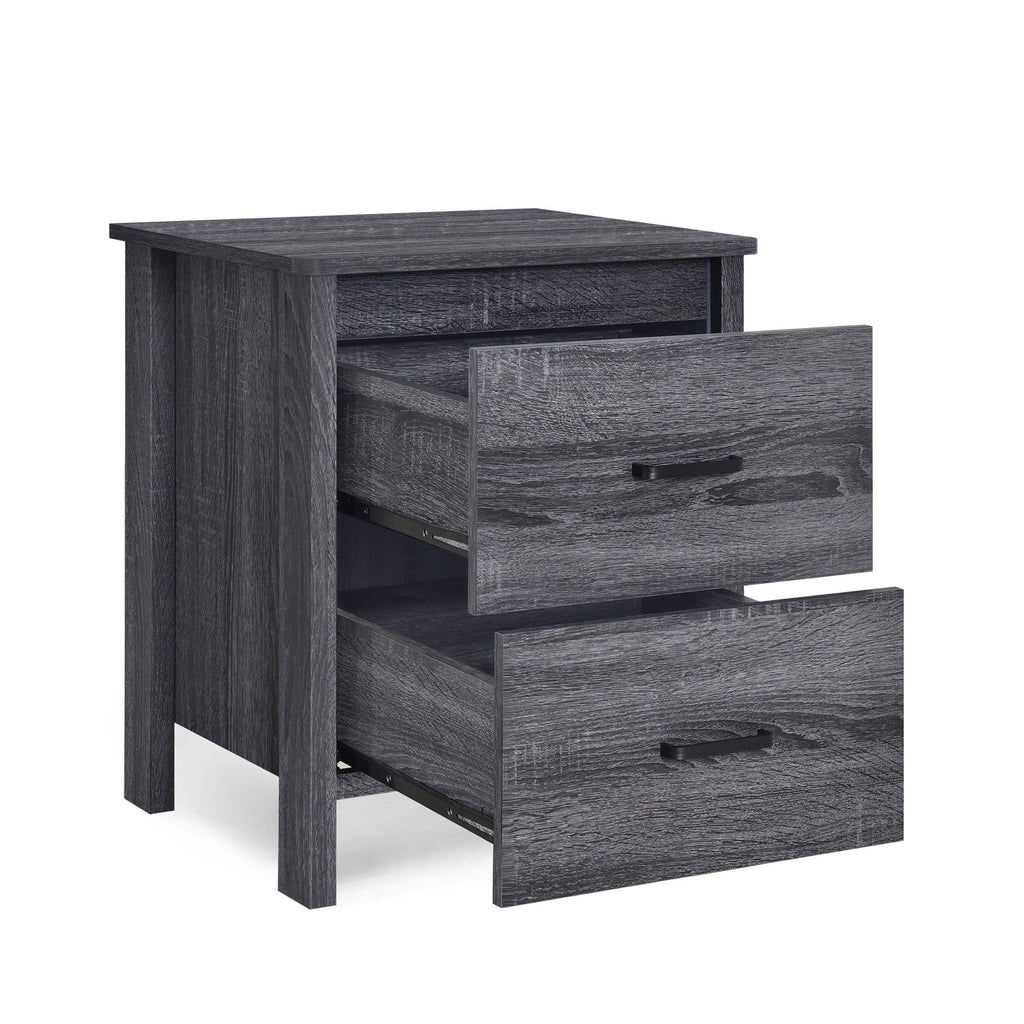 Wenge 2 Drawer Nightstand J816