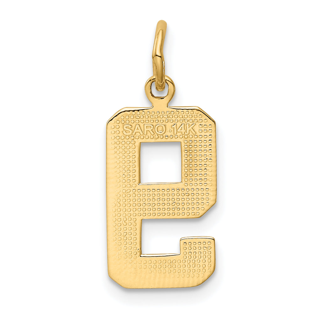 10K Yellow Gold Number 9 Pendant Charm O891703