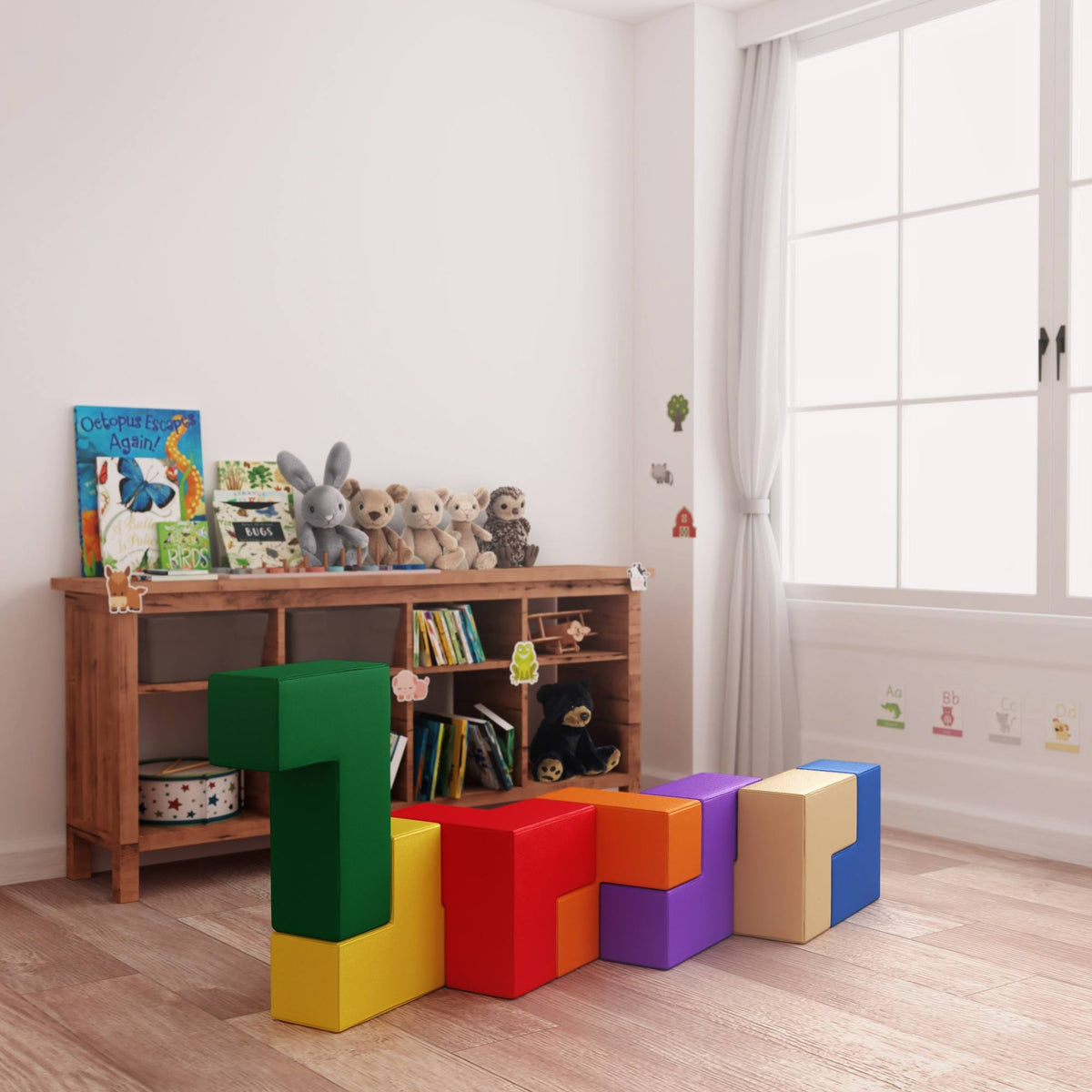 7-Piece Assorted Colors Soft Foam Blocks B62095