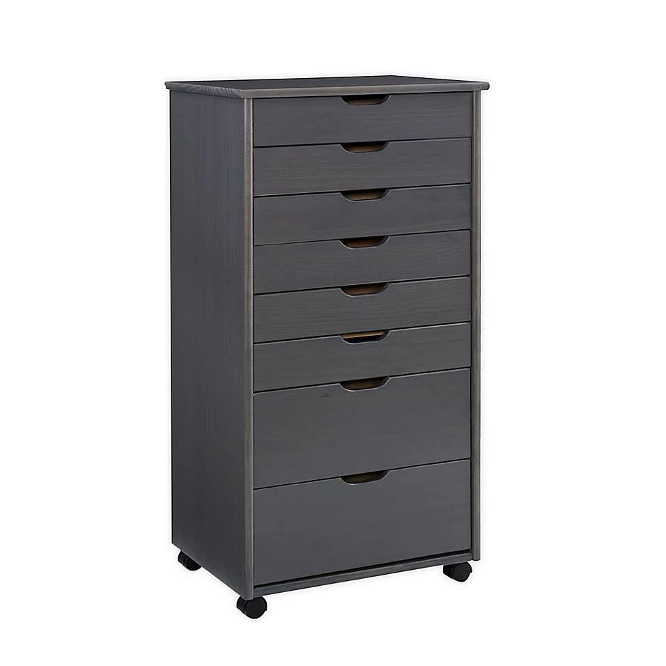 Grey 8-Drawer Rolling Storage Cart F971