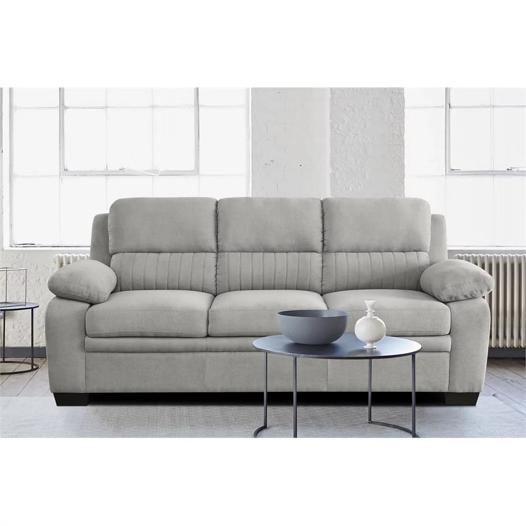 Light Gray Textured Fabric Sofa with Pillow-top Arms M733673