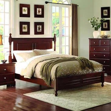 Cherry Twin Panel Bed P4234