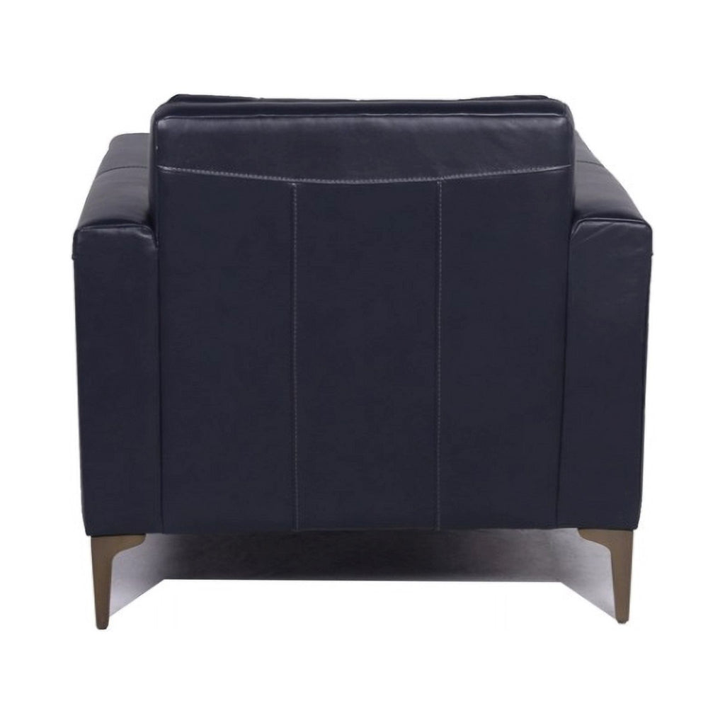 Navy Leather Upholstered Accent Chair N699