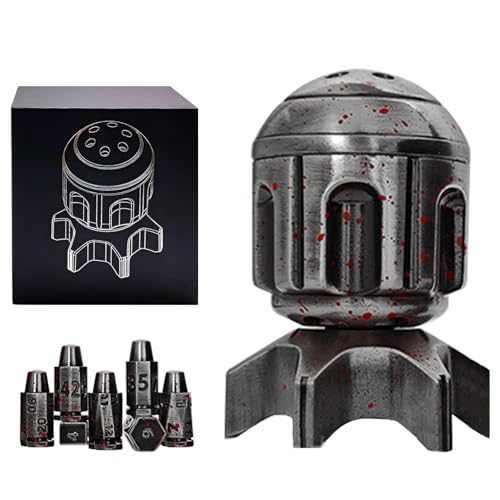 7 Metallic Polyhedral Dice Set with Gift Case V842