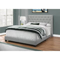 Grey Linen Queen Size Bed K181