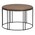Solid Wood Round Distressed Coffee Table F7186