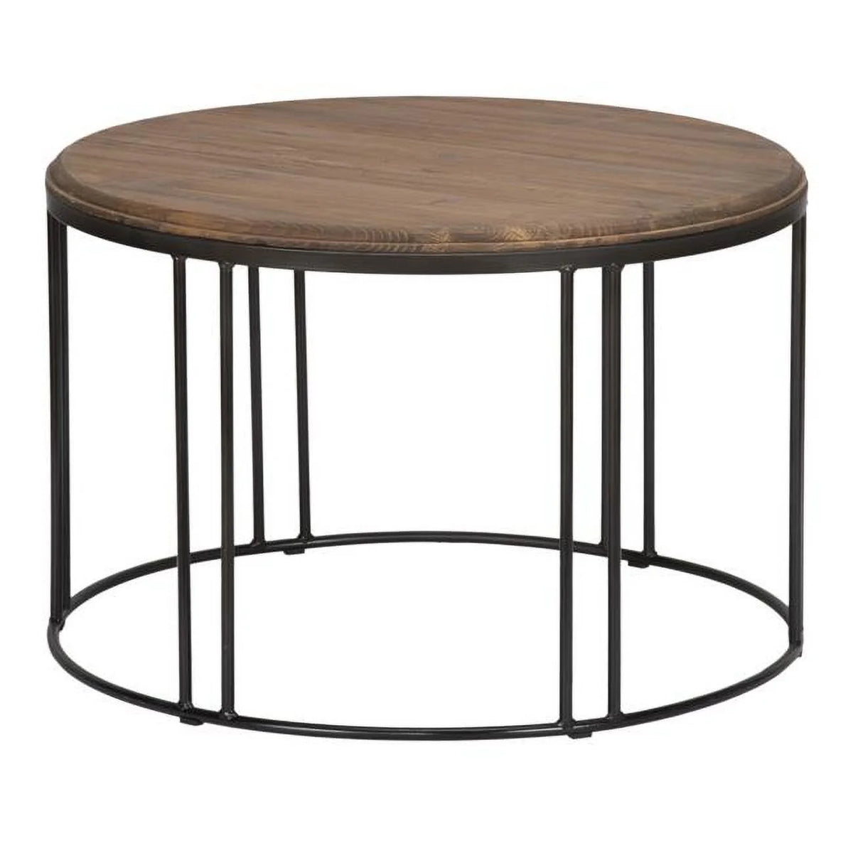 Solid Wood Round Distressed Coffee Table F7186