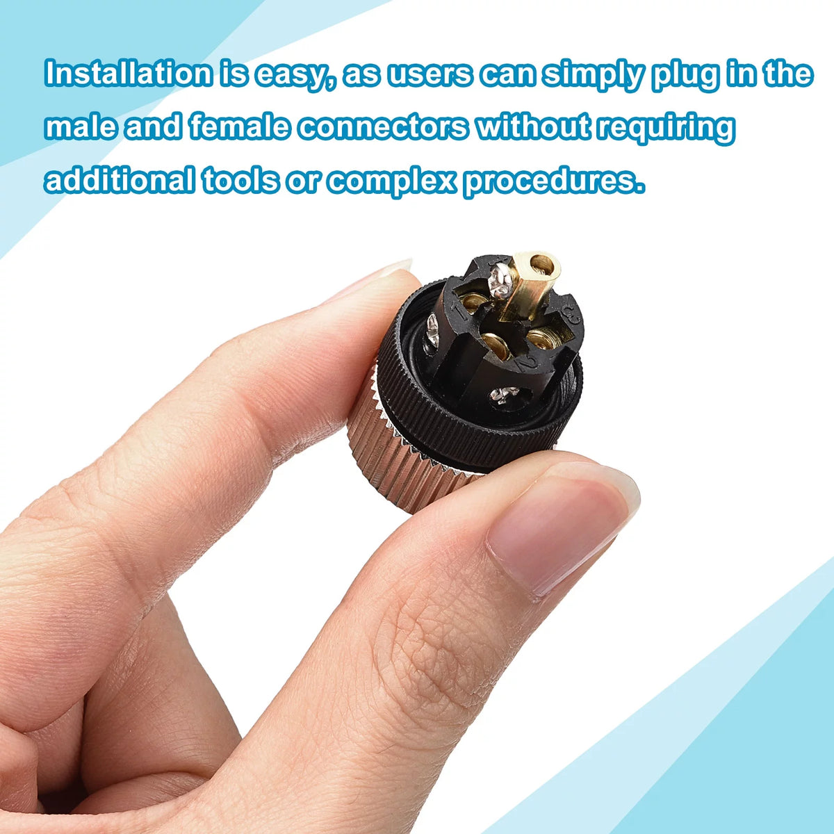 5 Pin M12 Male & Female Waterproof IP67 Circular Connector, 4 Set Z130751