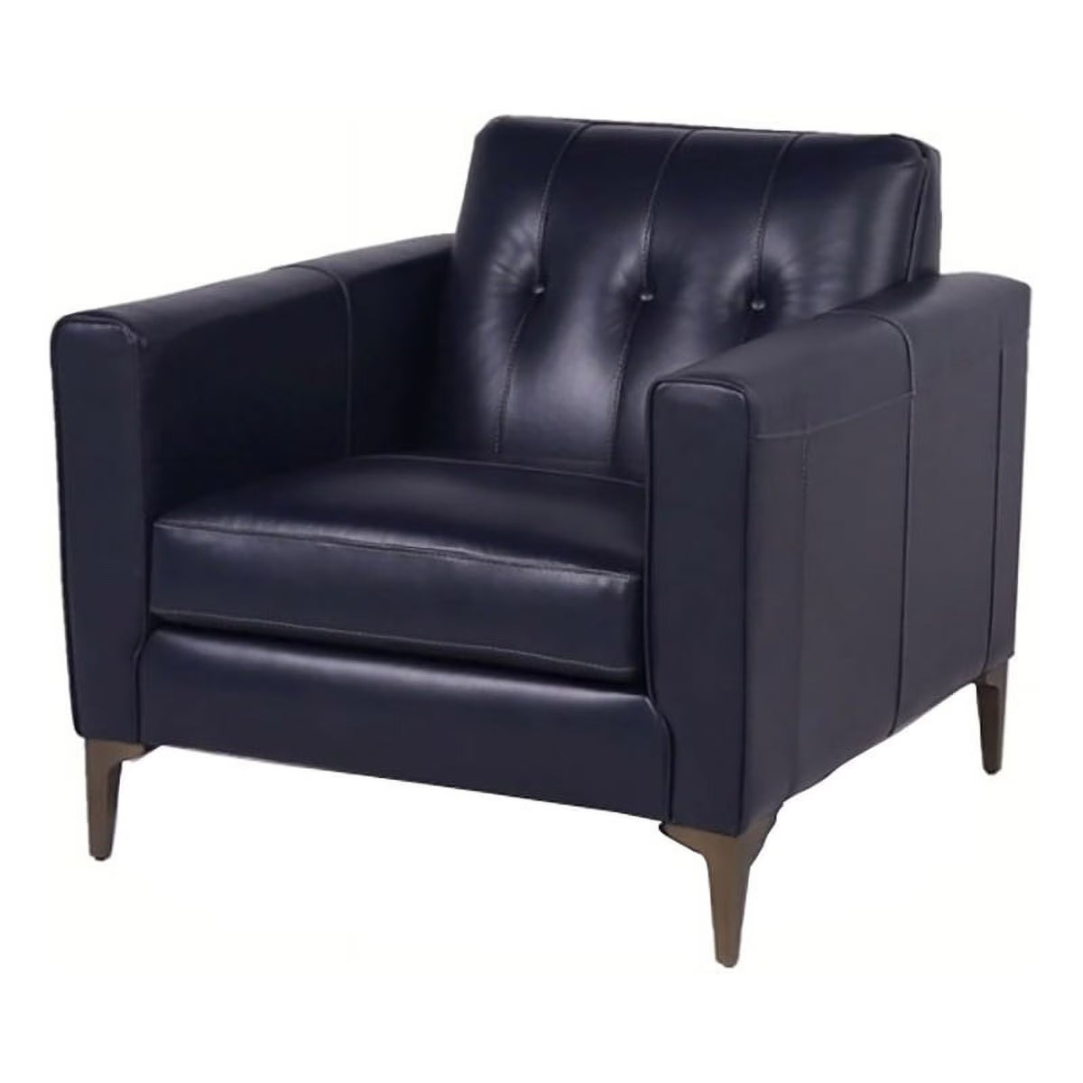 Navy Leather Upholstered Accent Chair N699