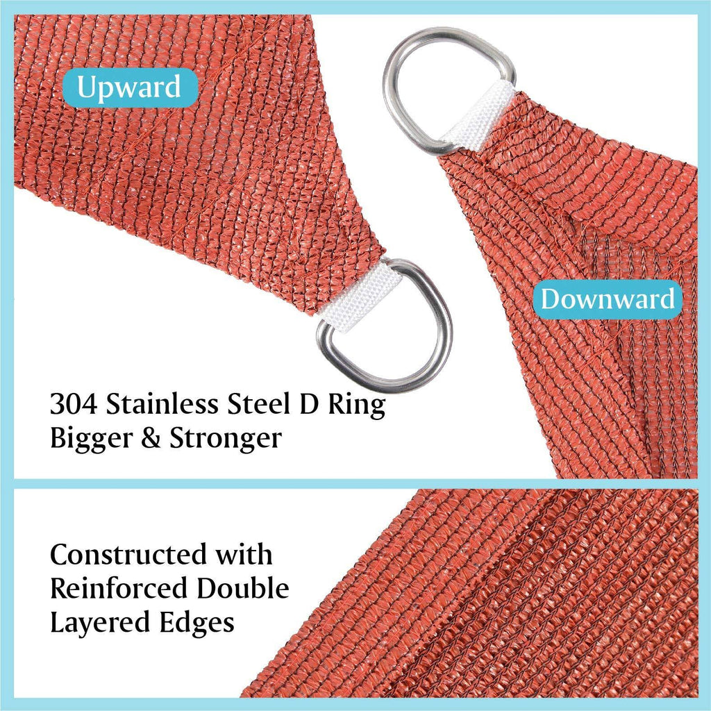 Wheat Rectangle Sun Shade Sail Patio Canopy I56859