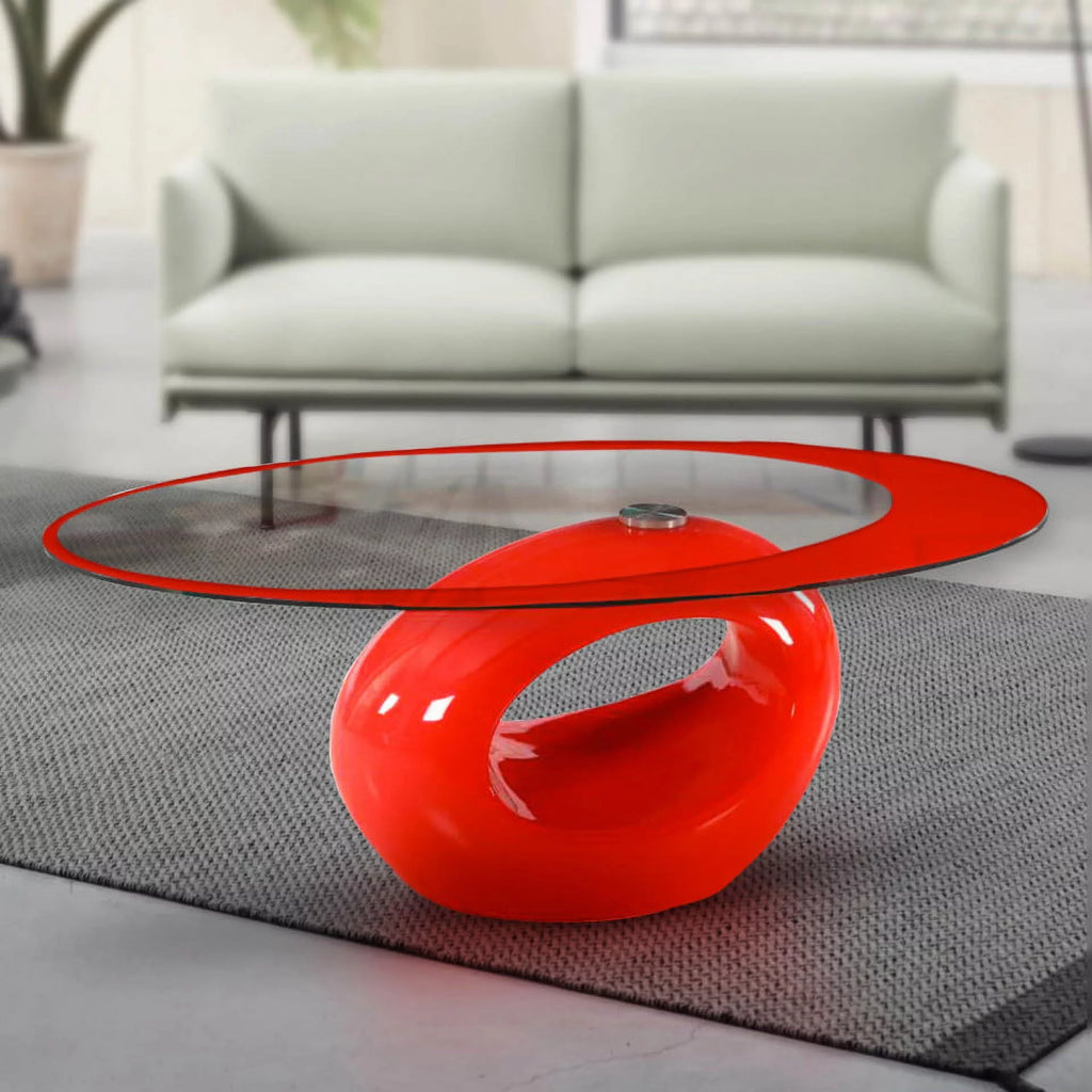 Red Oval Coffee Table B89010