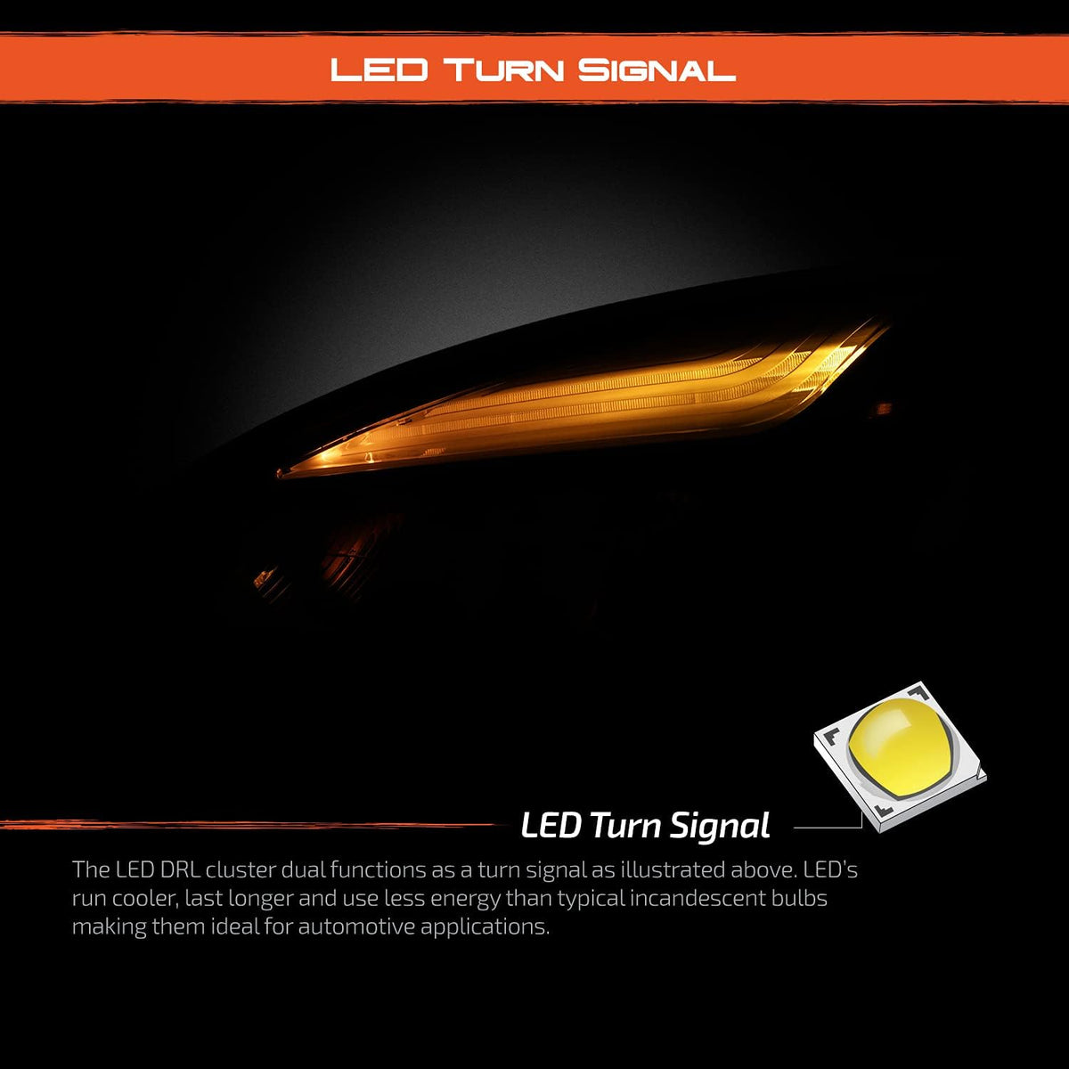 Full-LED Black Housing Headlights W33775